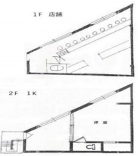 八尾市安中町、中古一戸建ての間取り画像です