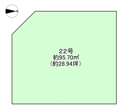 八尾市太子堂、土地の間取り画像です