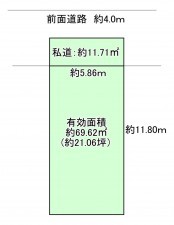 八尾市東山本新町、土地の間取り画像です