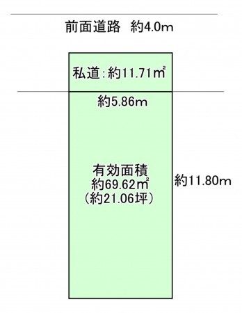 八尾市東山本新町、土地の間取り画像です