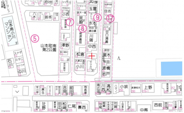 八尾市山本町南、土地の画像です