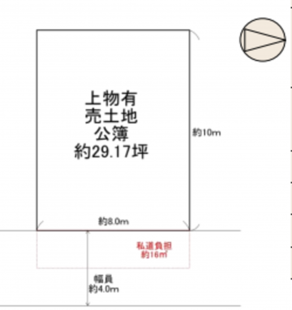 八尾市山本町南、土地の間取り画像です