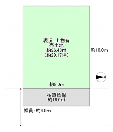 八尾市山本町南、土地の間取り画像です