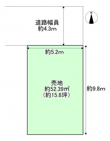 八尾市福万寺町南、土地の間取り画像です