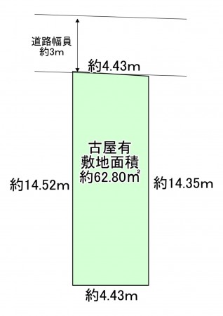 八尾市山本町北、土地の間取り画像です