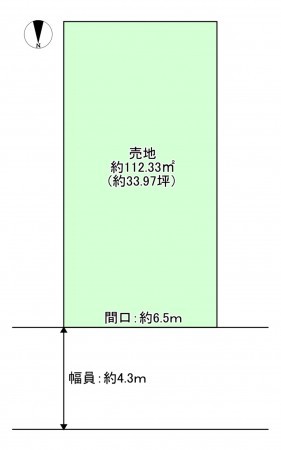 八尾市北本町、土地の間取り画像です