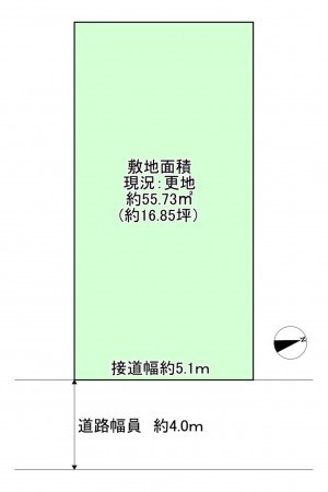 八尾市高安町南、土地の間取り画像です
