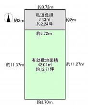 八尾市刑部、土地の間取り画像です