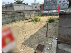 八尾市跡部南の町、土地の画像です