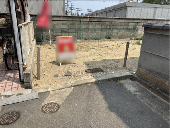 八尾市跡部南の町、土地の画像です