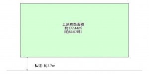 八尾市堤町、土地の間取り画像です