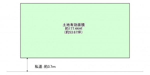 八尾市堤町、土地の間取り画像です
