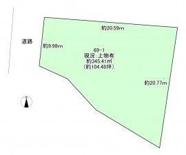 八尾市渋川町、土地の間取り画像です