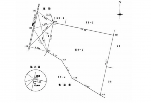 八尾市渋川町、土地の間取り画像です