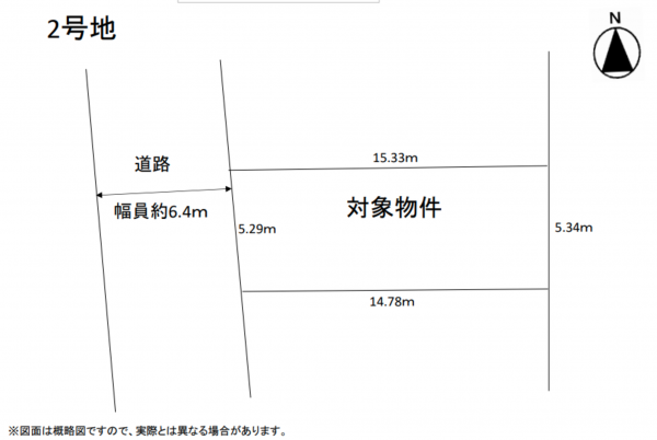 八尾市栄町、土地の間取り画像です