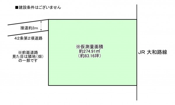八尾市天王寺屋、土地の間取り画像です