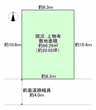 八尾市東山本町、土地の間取り画像です