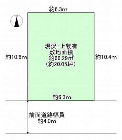 八尾市東山本町、土地の間取り画像です