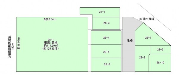 八尾市東老原、土地の間取り画像です