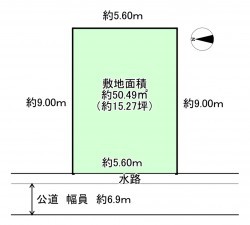 八尾市山賀町、土地の間取り画像です