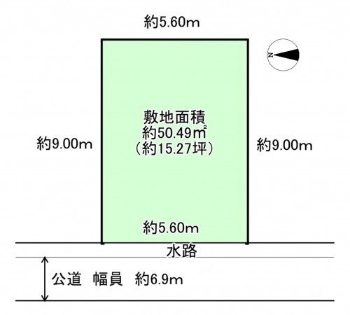 八尾市山賀町、土地の間取り画像です