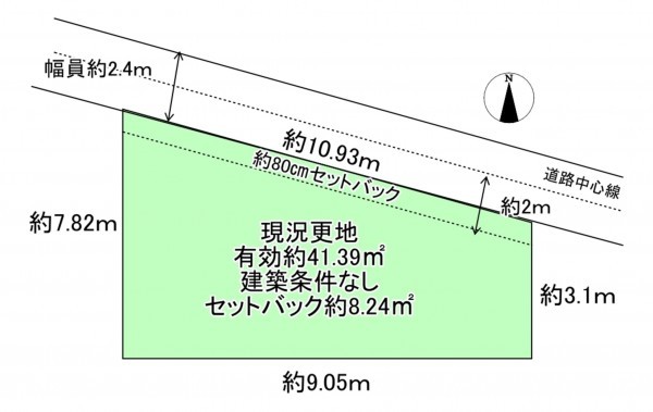 八尾市亀井町、土地の間取り画像です