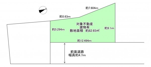 八尾市黒谷、土地の間取り画像です