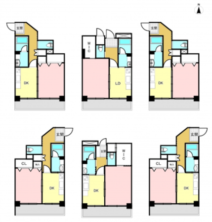 八尾市山本町北、収益物件/マンションの間取り画像です