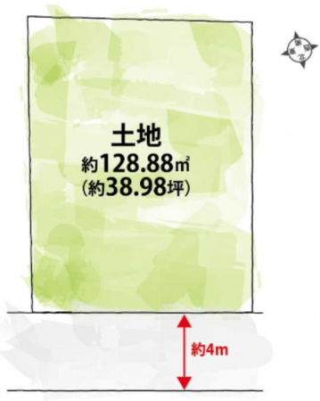 八尾市福万寺町南、土地の間取り画像です