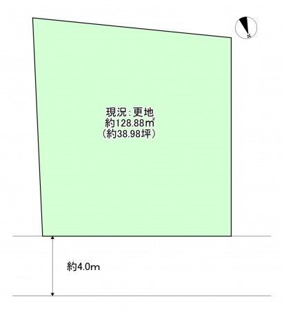 八尾市福万寺町南、土地の間取り画像です