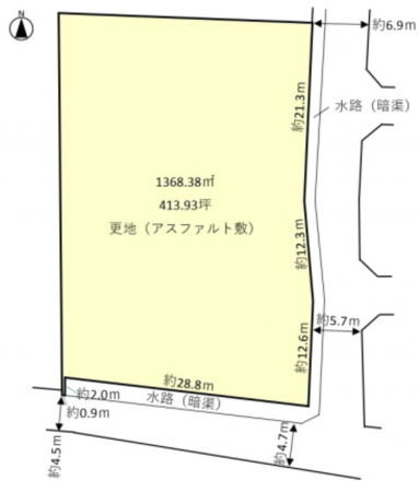 八尾市教興寺、土地の間取り画像です