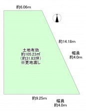八尾市大字山畑、土地の間取り画像です