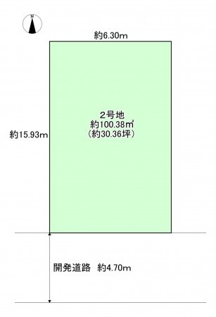 八尾市刑部、土地の間取り画像です