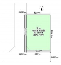 八尾市山本町、土地の間取り画像です