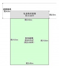 八尾市刑部、土地の間取り画像です