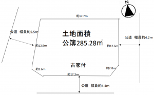 八尾市高砂町、土地の間取り画像です