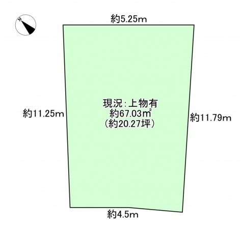 八尾市末広町、土地の間取り画像です