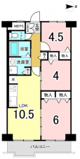 八尾市志紀町南、マンションの間取り画像です