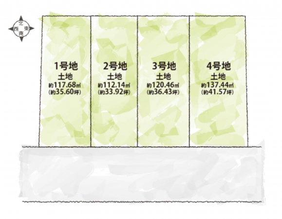 八尾市、土地の間取り画像です
