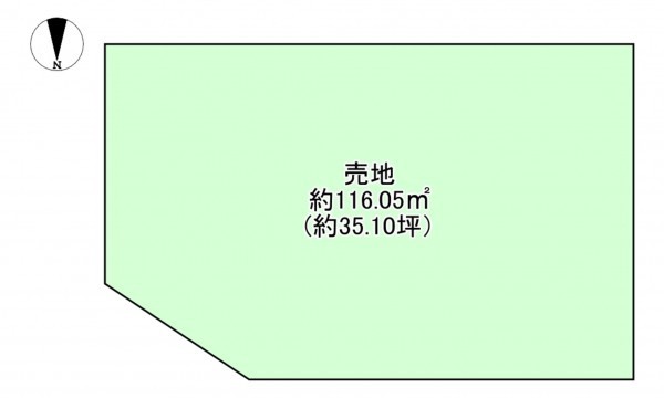 八尾市八尾木北、土地の間取り画像です