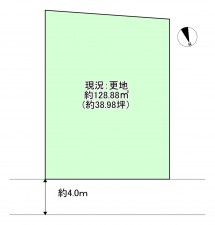 八尾市福万寺町南、土地の間取り画像です