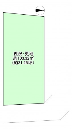 八尾市八尾木東、土地の間取り画像です