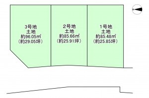 八尾市刑部、土地の間取り画像です