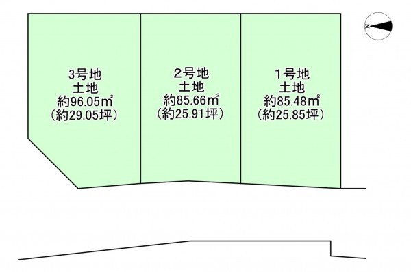 八尾市刑部、土地の間取り画像です