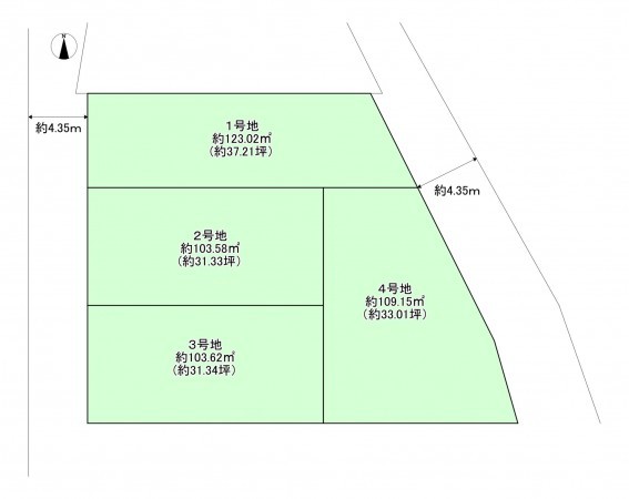 八尾市堤町、土地の間取り画像です