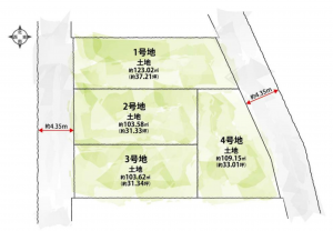 八尾市堤町、土地の間取り画像です