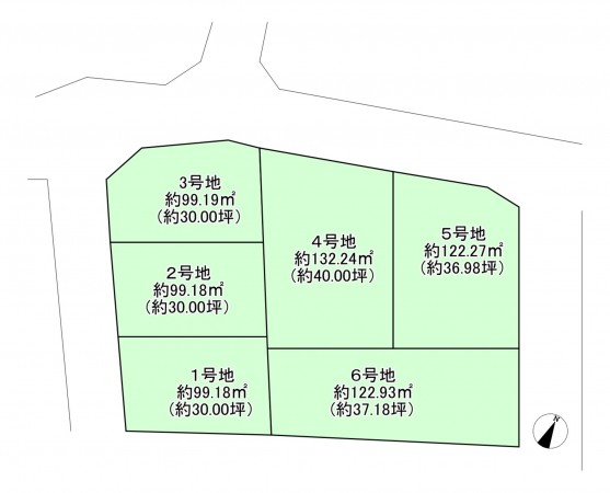 八尾市植松町、土地の間取り画像です