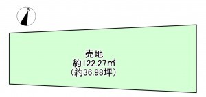 八尾市植松町、土地の間取り画像です