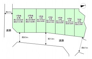 八尾市黒谷、土地の間取り画像です