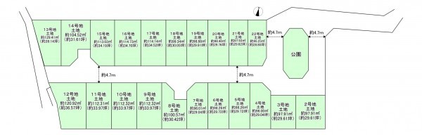 八尾市太田、土地の間取り画像です